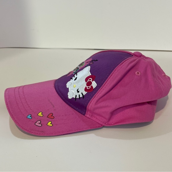 2014 Hello Kitty Sanrio Pink Adjustable Hat Heart Arrow One Size Snapback - Picture 11 of 11